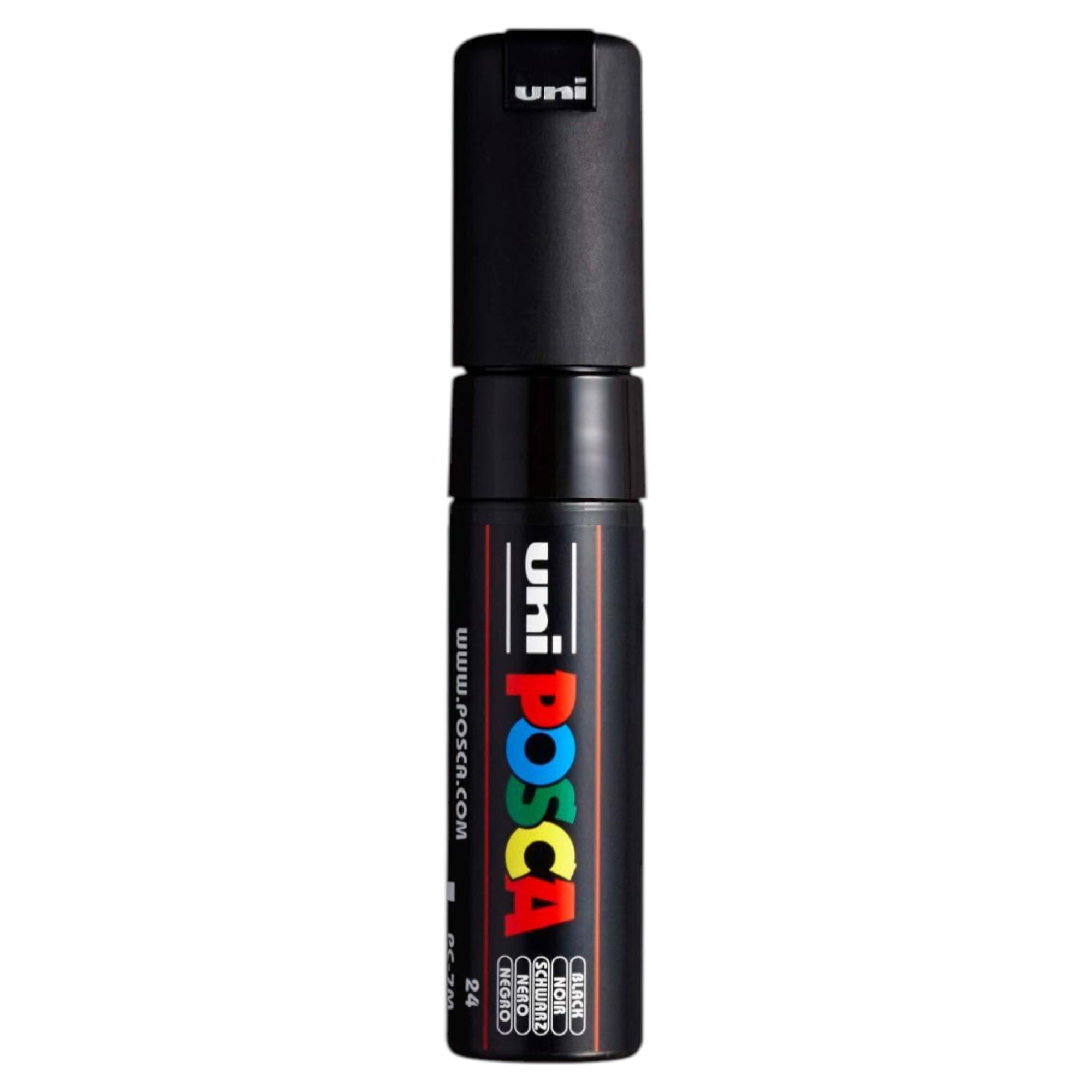 

Uni-Ball Маркер Posca 7M с широким пулевидным наконечником 4,5-5,5 мм, черные чернила, для искусства и творческих проектов