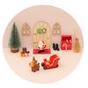 Christmas Wooden Elf Fairy Door Kit Tiny with Christmas Decoration Accessories for Mini House Furniture Christmas Decoration