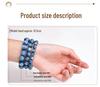 Mei Zhuo Double-Color Blue Mica Crystal Round Bead Bracelet