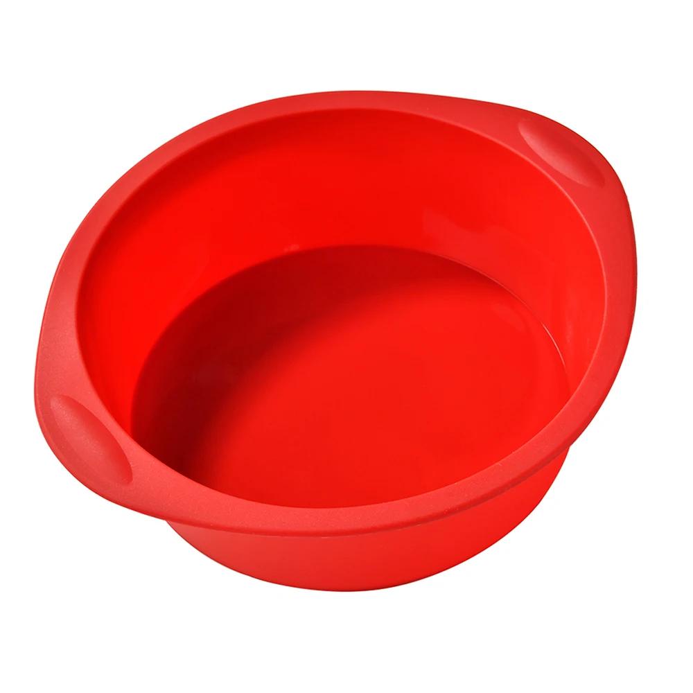 Silicone Round Cake Pan Non-Stick Bakeware for Cake Bread Birthday Party - Easy Release Durable Heat Resistant Perfect for Home