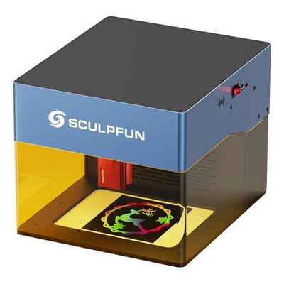 SCULPFUN iCube Pro 5W Incisore Laser, Area di Incisione 130x130mm, Velocità Ventola 5000 RPM, iCube Pro 5W