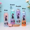 750ML Demon Slayer Cartoon Plastic Gradient Water Cup Portable Leak Proof Water Bottle Student Outdoor Sports Travel Water Cup