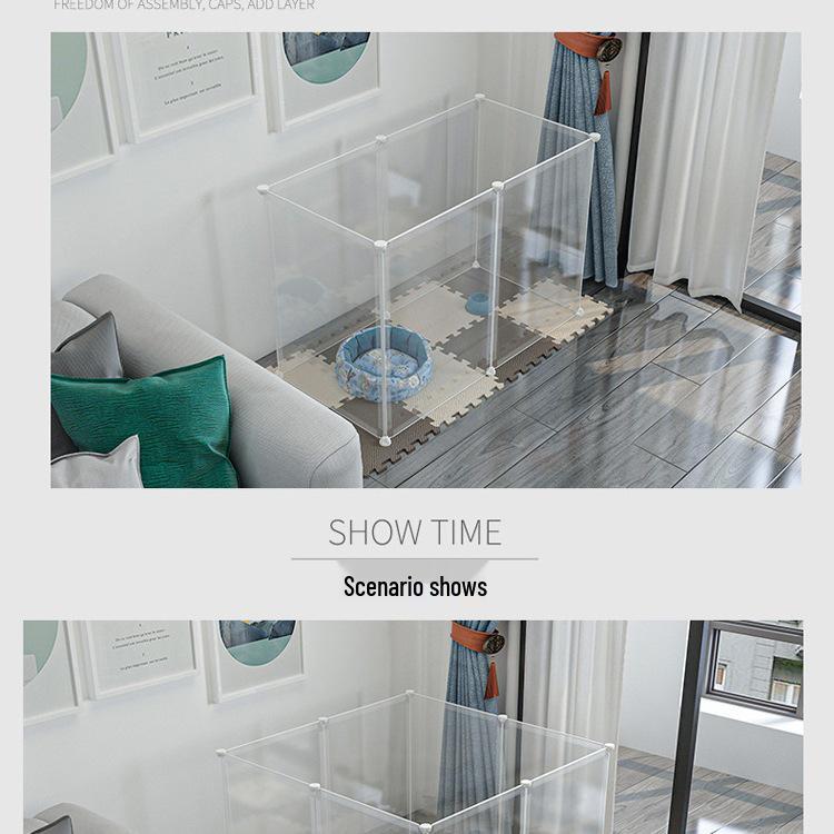Indoor Pet Playpen: Dog/Cat Enclosure with Free Splicing Cages for Dogs, Cats, and Rabbits.