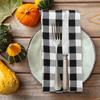 6PCS Cotton  Buffalo Plaid Cloth Napkins 46X46cm Soft Washable Checkered Table Napkins for Wedding Spring Summer Everyday Use