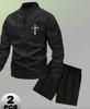 Fleece-Lined Baseball Set with Shorts, Warm & Cozy, Great for Autumn Outdoor Activities