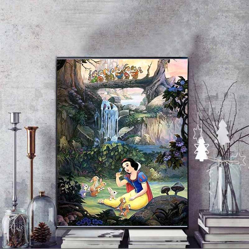 Disney Diamond Painting Snow White Classic Scene Decorative Painting Mosaic Craft Hobby DIY Gift Home Decoration Embroidery