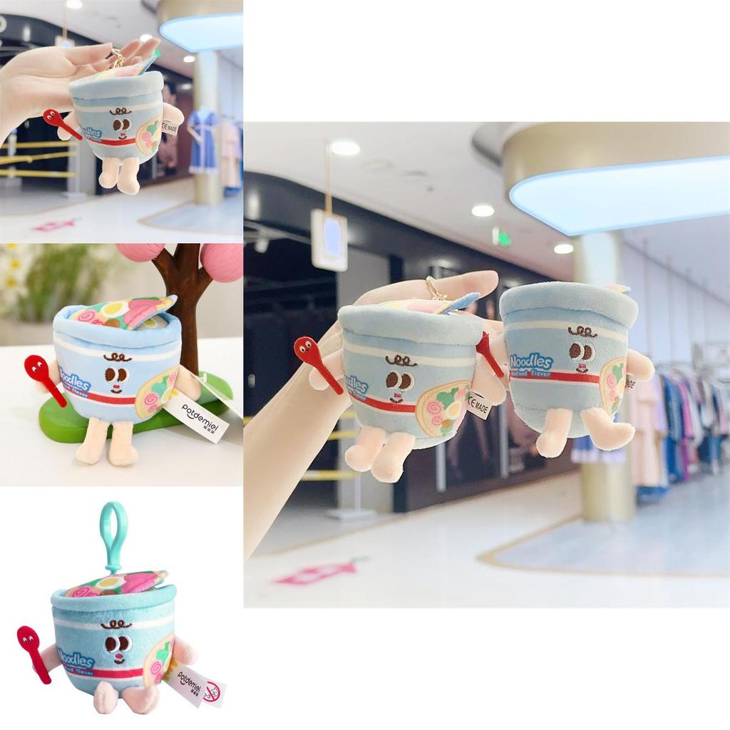 Noodles Cute Instant Plush Toy Keychain Bag Pendant Decorative Accessories Doll