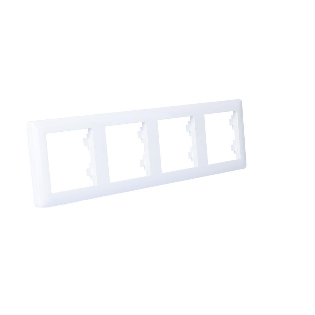 4-gang Horizontal Frame, White LUMINA