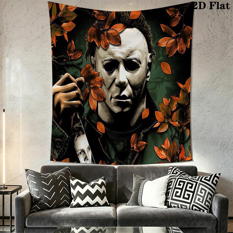 Horror Icon Tapestry Halloween Decor Tapestry Background Cloth Wallmounted Work Of Art Wall Decoration Background Cloth