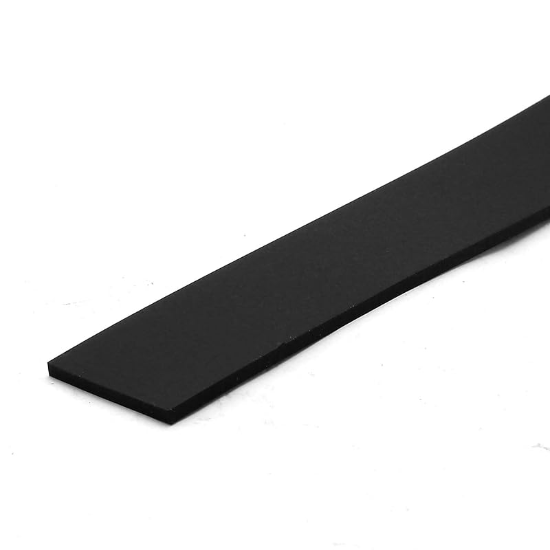 Waki Sangyo Flat Rubber, Non-Adhesive, Black, 2mm X 20mm, 2m Length, Outdoor Gasket WSG018