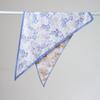 New Fashionable Double-sided Printed Triangle Scarf, Small Fresh and Small Floral Scarf, Wear Waist Seal Belt Simulation Silk Scarf