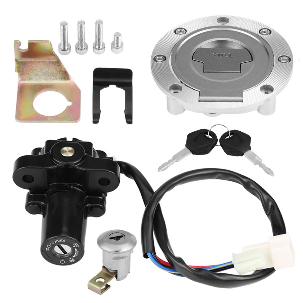 Fuel Gas Cap Ignition Switch Seat Lock W Key Set for Yamaha YZF R1 R6 FZ6 01 12