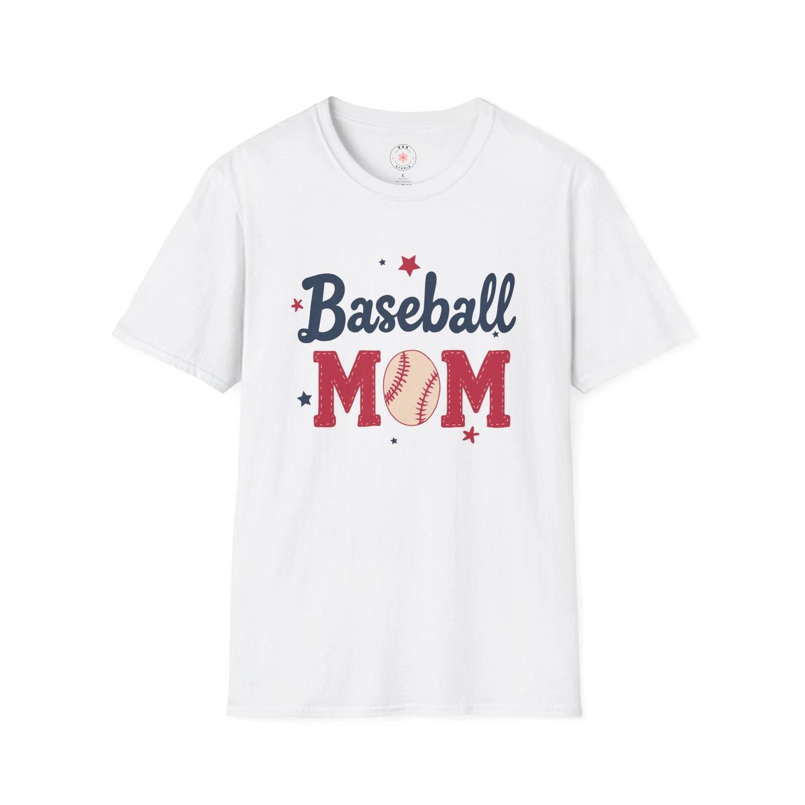 Baseball Mom T-Shirt | Unisex Softstyle Tee L