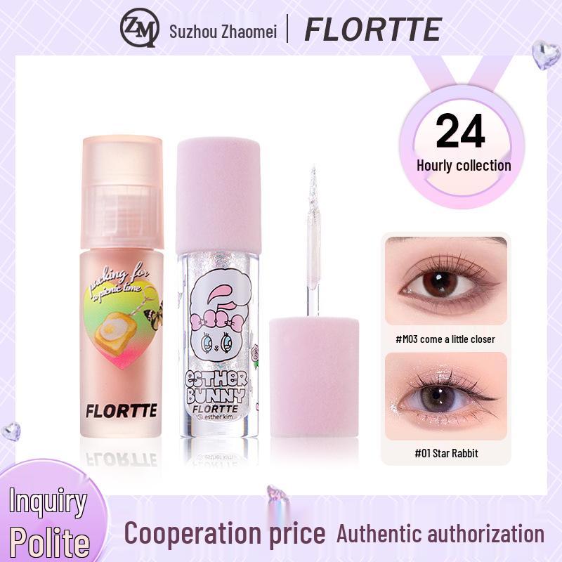 Born Pink FLORTTE/Flower Knows Liquid Eyeshadow Palette: Shimmer & Matte for Under Eye Brightening