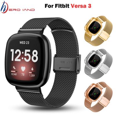 Kordon Metal Paslanmaz Çelik Bant Fitbit Versa 3 Kordon Bilek Bilekliği fit bit Verse 2 FITBIT Sense Bant Aksesuarları Correa