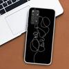 Abstract Line Women Face Phone Case For Xiaomi Redmi Note 13 12 12S 11 11S 10 10S 9 9S 11T 11E Pro Plus 8 8T 7 + Coque Cover