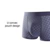 Men Boxer Underwear Elastic Mid-rise Solid Color Slim Fit Boxer Briefs Breathable