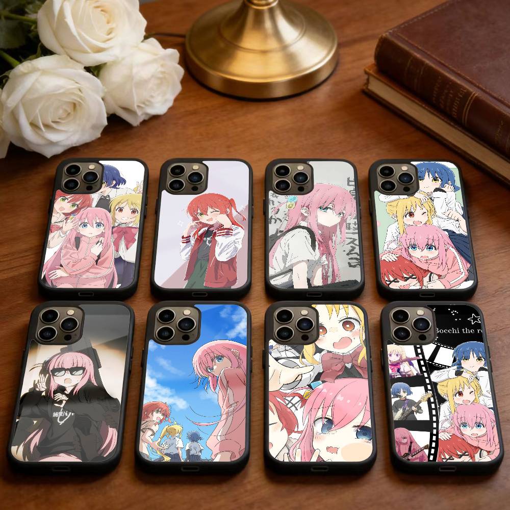 Custodia per Telefono Anime Carina B-BOCCHI T-THE R-ROCK Per iPhone 17,16,15,14,13,Pro,Max,Plus,Magnetica Per Ricarica Wireless Magsafe