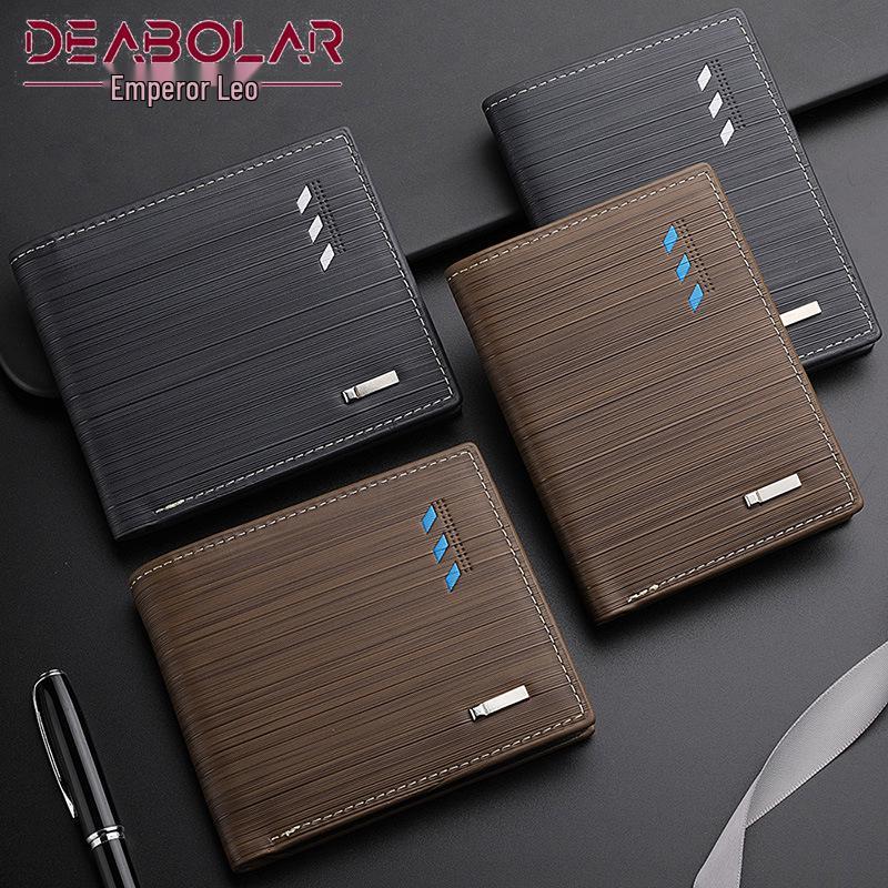 Men's Horizontal PU Leather Wallet - Korean Style Card Holder In-Stock