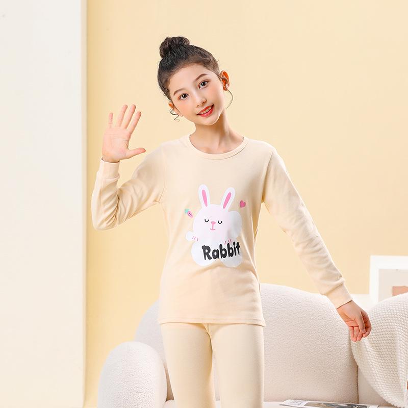 Children's Cotton Underwear & Pajama Set: Warm Wool Sweater, Bottoms for Boys & Girls, Autumn/Winter Comfort