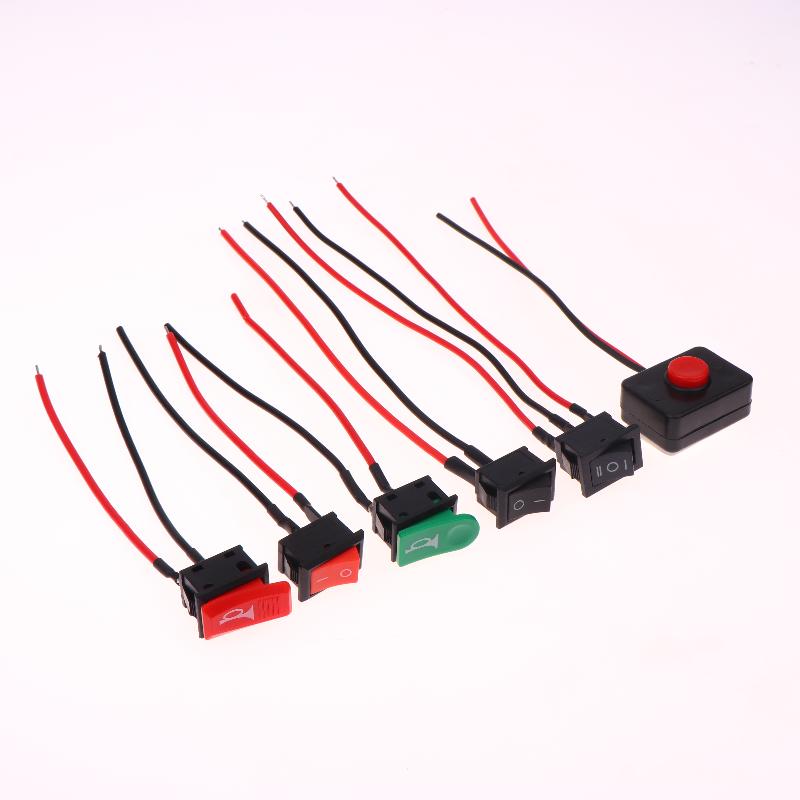 5Pcs Car Boat Automotive RV DIY Accessories Mini Rocker Switch 24V ON OFF Switch With Wire 3A Toggle Switch
