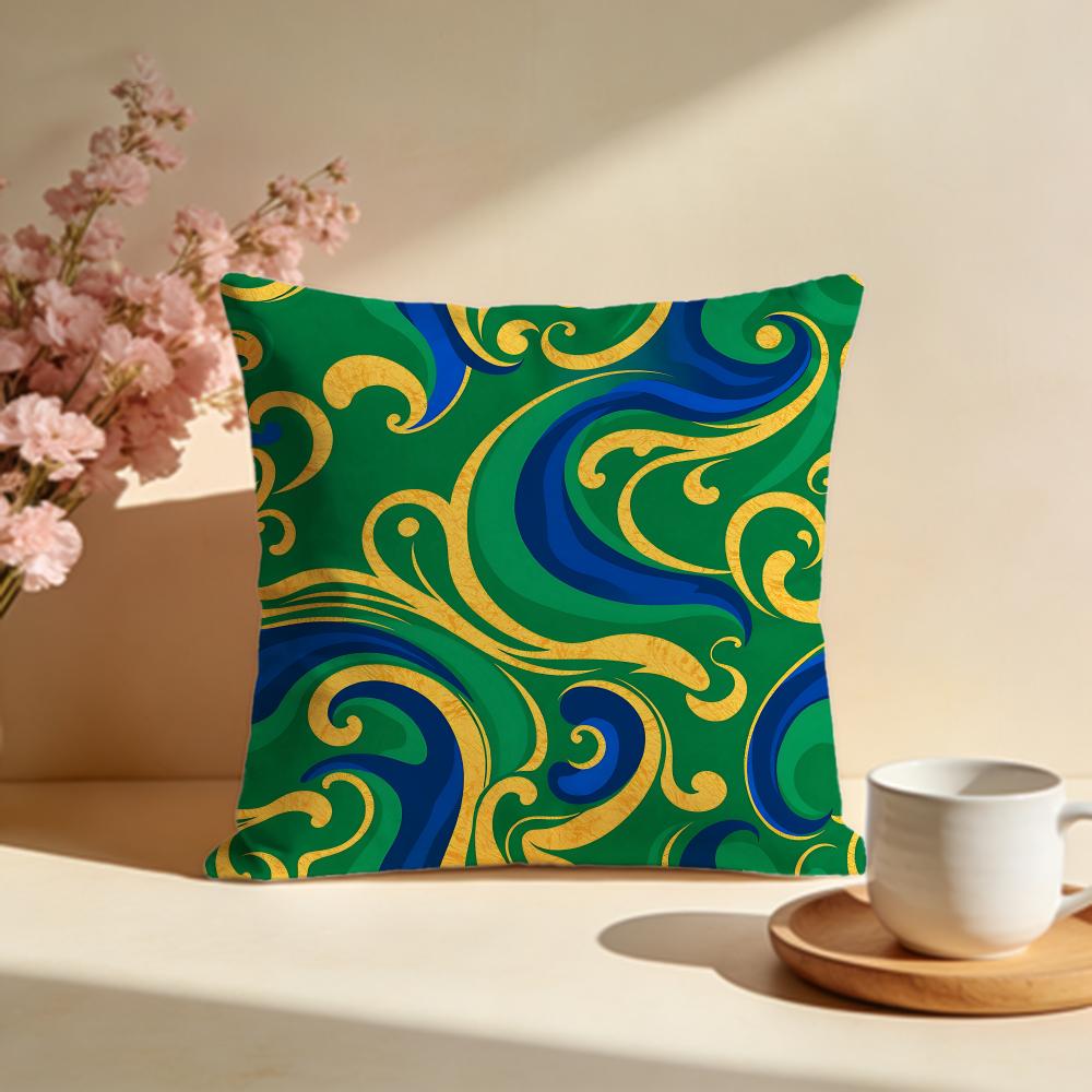 Opulent Glitter Fluid Pattern Cushion Cover Soft Pillow Cases for Home Bedroom Living Room Sofa