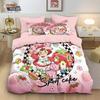 3D Cute Girls Strawberry Shortcake Bedding Set Colorful Cartoon Strawberry Girl Pattern Duvet Cover Pillowcase Home Decor Room