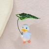 Cartoon Duck Umbrella Ornament Resin Animal Sculpture Crafts Ducks Statue  Courtyard