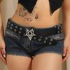 Rose Pink Water Drill Rivet Belt With Alloy Buckle For Fashionistas And Trendy Outfits