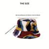 Autumn Winter Panama Hat Women Faux Fur Fisherman Hat Zebra Print Plush Velvet Outdoor Warm Panama Hat Fisherman Hat Female