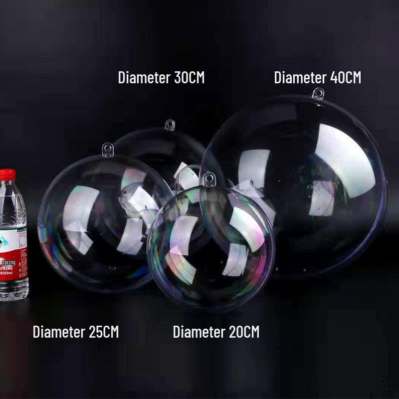 2-40CM Acrylic Transparent Hollow Ball for Wedding and Mall Decorations