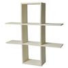 Customizable Wooden Wall Shelf - 2 Levels - 53 X 53 X 12 Cm
