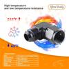 2 STK AN3 AN4 AN6 AN8 AN10 AN12 Hun til 3AN-12AN Hann 90 Graders Flare Svingbar Slangekobling Adapter Svart Aluminium Anodisert