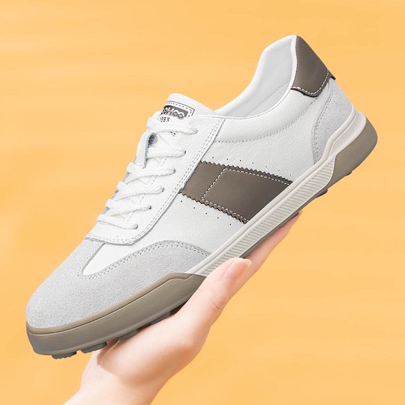 Fashion Classic Men Vulcanized Shoes Man Outdoor Sneakers Male Spring Autumn Casual Leather Soft Shoes Classic Non-Slip Walking Trainers