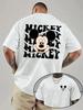 Disney Mickey Mouse Avatar Cartoon Printed Tshirt 2026 Mens and Womens Summer New Harajuku Loose Casual Short Sleeve Y2K Top