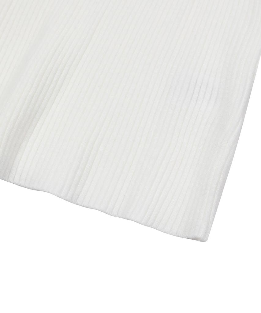 Mucent Zero V-Neck Short Sleeve Ribbed Knit (2 Colors)