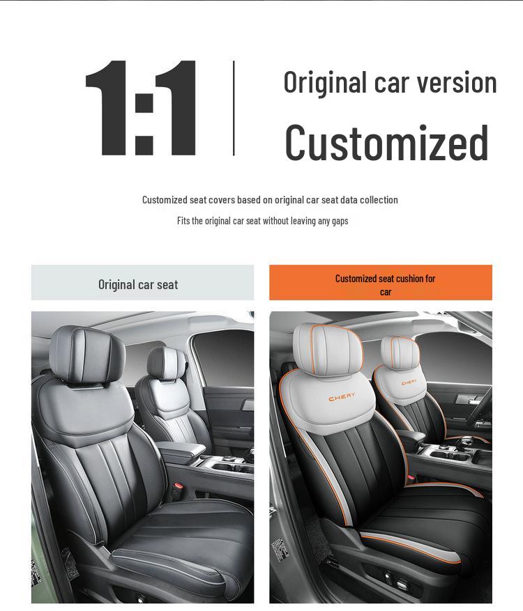 New Model Universal Full Leather Car Seat Cushion for Fengyun T6, Five-Seat, All-Season