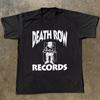 2025 DEATH ROW RECORDS Short Sleeve Hip Hop Rap Baggy Men Women Cotton Crew Neck T-shirt Men Clothes Fashion Tops Breathable Tee
