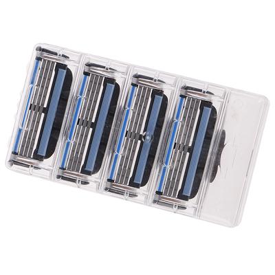 4Pcs Mens Razor Blades For Gillette Fusion 3-Layer Refills Shaver Replacement