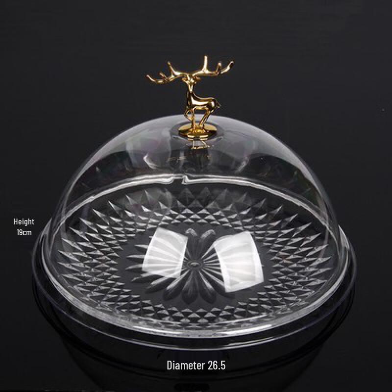 Covered Plastic Snack and Fruit Plate 25cm