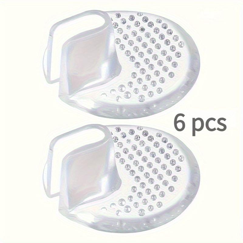 Transparent Anti-Wear Half Pads for Flip-Flops with Silicone Dots, Non-Slip Toe Protectors for Sandals