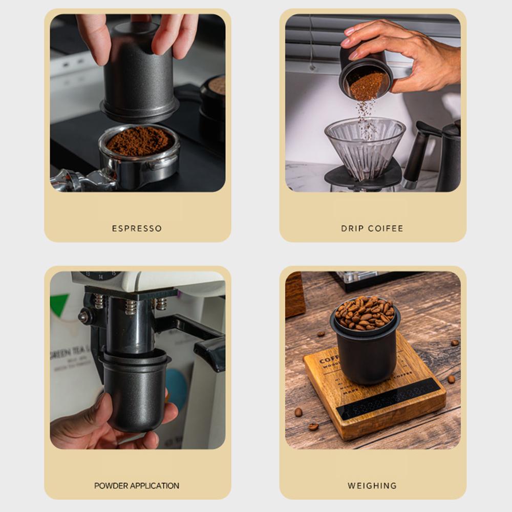58mm Coffee Grinder Catch Cup Espresso Coffee Dosing Cup Stainless Steel Powder Catcher ( BPA Free, No FDA )