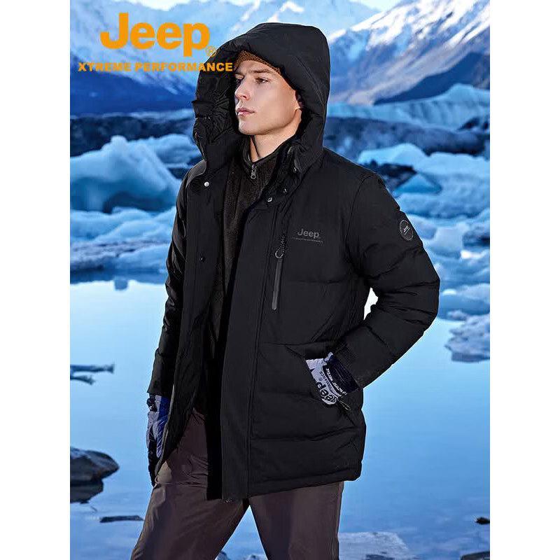 JEEP Men s Mid-Length Thickened Down Jacket M