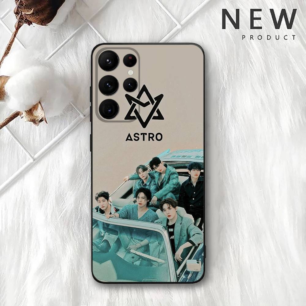 A-Astro Kpop Music Phone Case For Samsung S 25,24,23,22,30,21,10,9,Ultra,Plus,Lite,FE,4,5G Black Soft Case samsungS25