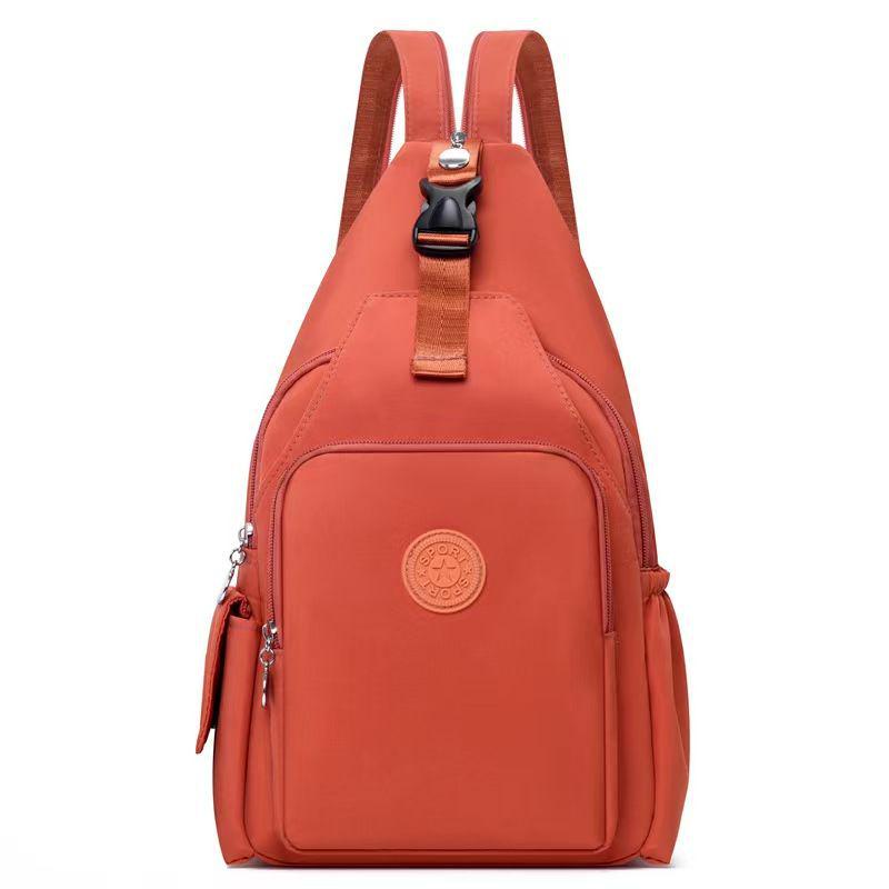 

Женский универсальный повседневный модный рюкзак: Легкая дорожная сумка кроссбоди на грудь и плечо жёлтый/оранжевый