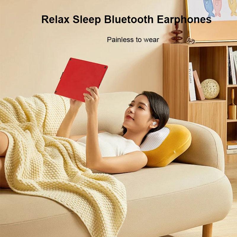 Bluetooth 5.4 Sleep Wireless Earphones Noise Cancel Headset HiFi Stereo Music Low Latency Painless Wear
