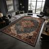Dark toned Distressed Persian Living Room Carpet Decoration Bedroom Bedside Antiskid Fluffy Rug Washable Soft Coffee Tables Mat