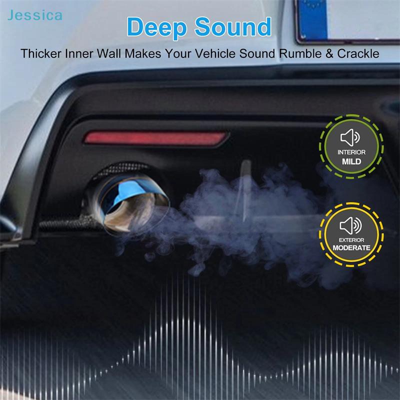 Car Exhaust Muffler Tip - Colorful Titanium Plated Tailpipe Decorative Trim, Universal Stainless Steel Exhaust Pipe