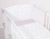 Double-sided 2-piece Cotton Children's Bedding Set - Mini Gray Stars On a White Background/gray