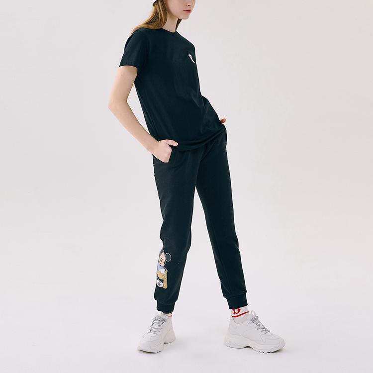 New Disney X MLB Knitted Sweatpants Unisex Black 31TPK1031-50L